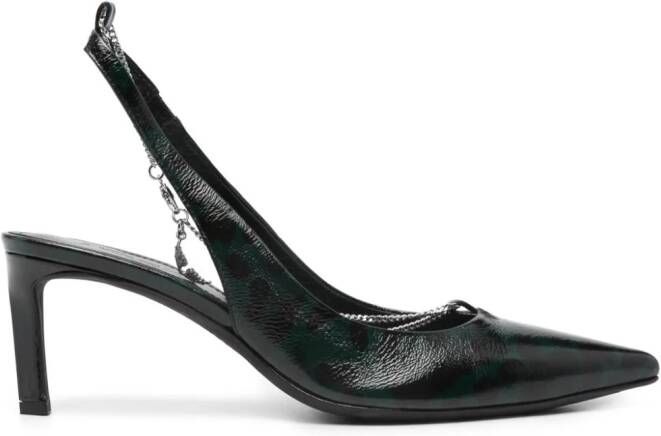 ZadigVoltaire First Night Court 68mm leather pumps Green