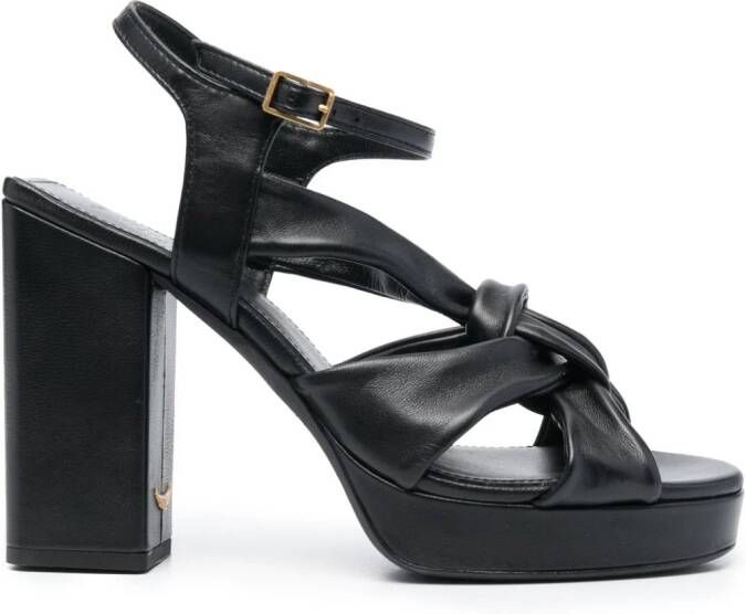 ZadigVoltaire Forget Me Knot leather sandals Black