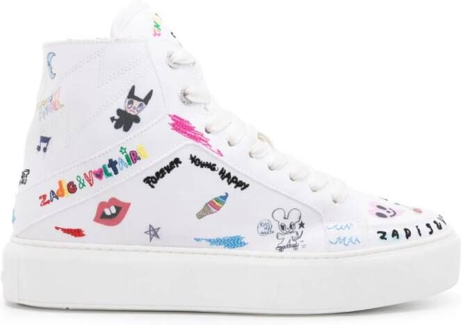 ZadigVoltaire High Flash flatform sneakers White