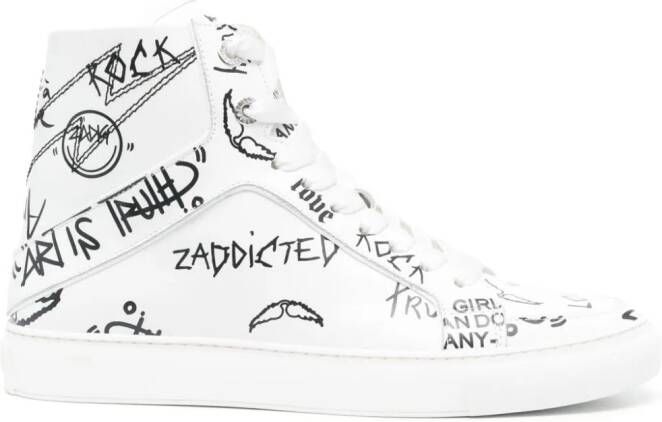ZadigVoltaire High Flash high-top leather sneakers White