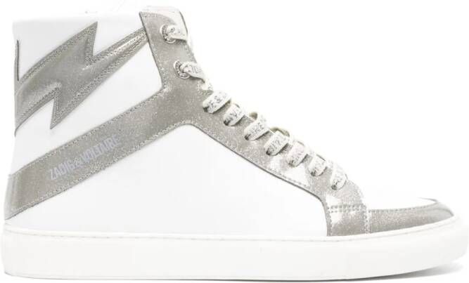 ZadigVoltaire High Flash Infinity leather sneakers White