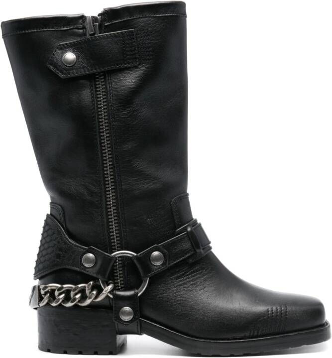 ZadigVoltaire Igata leather biker boots Black