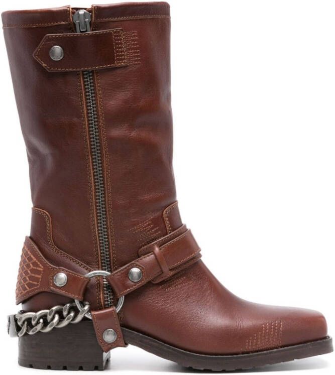 ZadigVoltaire Igata leather boots Brown