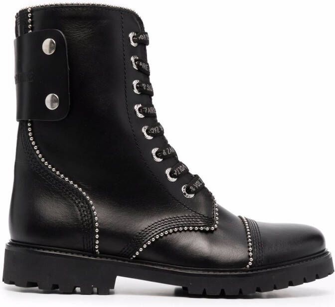 ZadigVoltaire Joe lace-up ankle boots Black