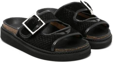 Zadig  Voltaire Kids wings-motif buckled sandals Black