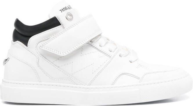 ZadigVoltaire logo-print touch-strap sneakers White