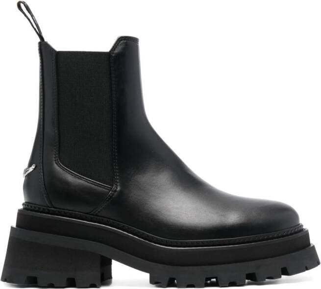 ZadigVoltaire round-toe leather Chelsea boots Black