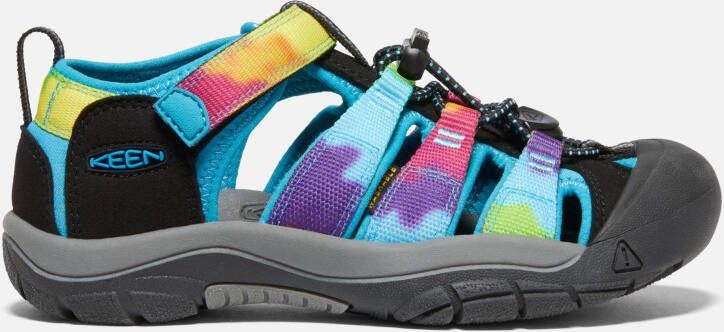 Keen Big Kids' Water Shoes Newport H2 Sandals 1 Rainbow Tie Dye