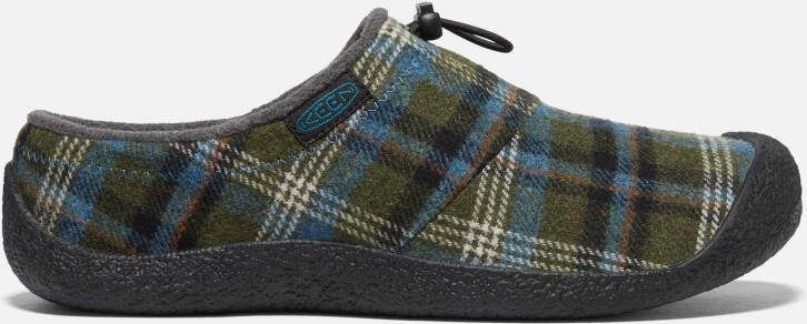 Keen Men's Howser III Slide Shoes Size 10.5 In Green Plaid Black