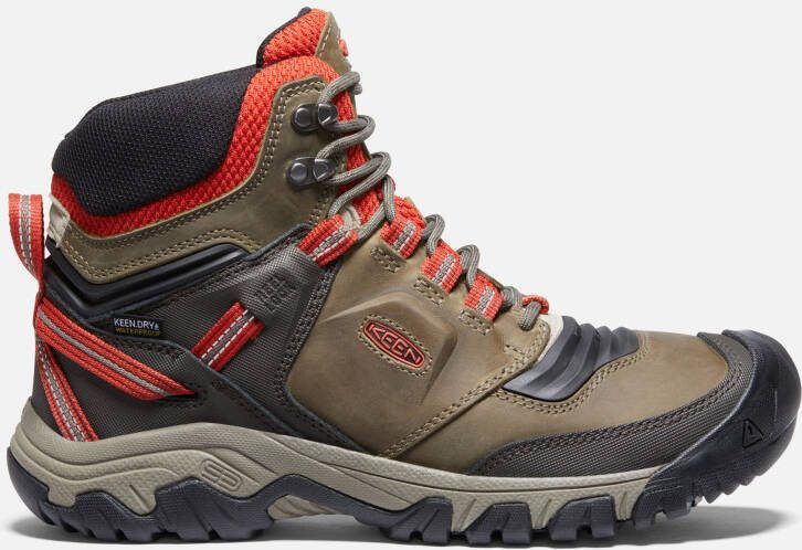 Keen Men's Waterproof Ridge Flex Boot Size 11.5 In Dark Olive Ketchup