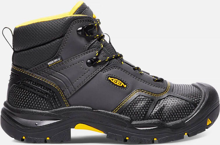 Keen Men's Waterproof Logandale Boot (Steel Toe) Size 11.5 Wide In Raven Black