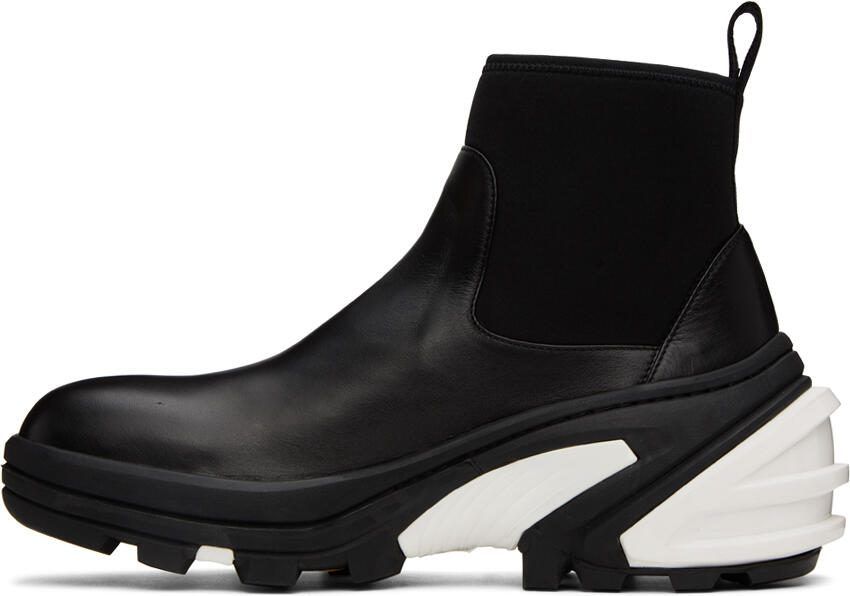 1017 ALYX 9SM Black Leather Mid Chelsea Boots - Picture 3