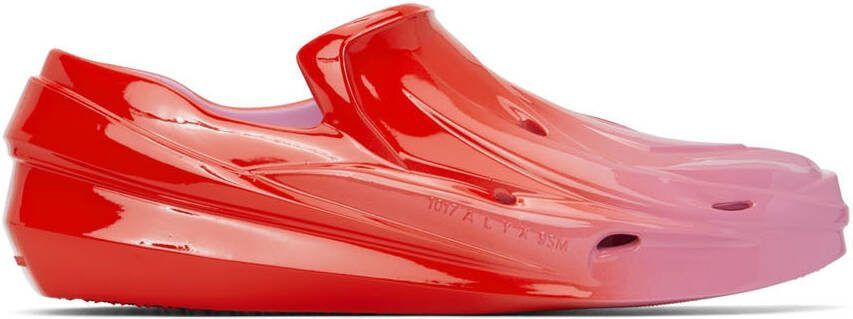 1017 ALYX 9SM Red  Pink Mono Slip-On Sneakers - Picture 4