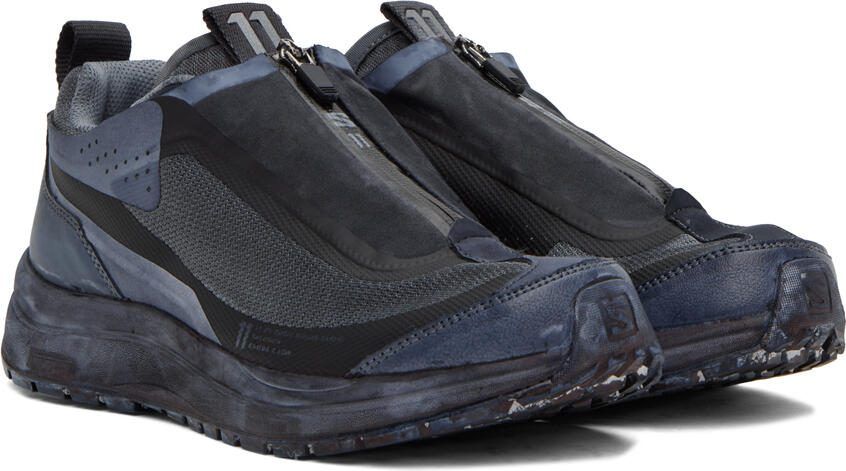 11 by Boris Bidjan Saberi Black Salomon Edition Bamba 2 Low Sneakers - Picture 2