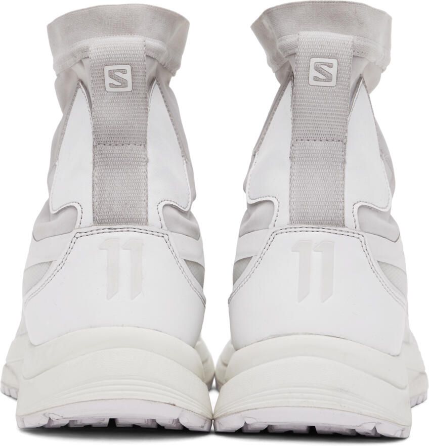 11 by Boris Bidjan Saberi Gray  White Salomon Edition Bamba 2 High Sneakers