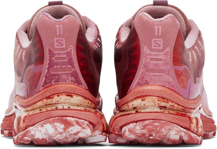 11 by Boris Bidjan Saberi Pink  Red Salomon Edition Bamba 5 Sneakers