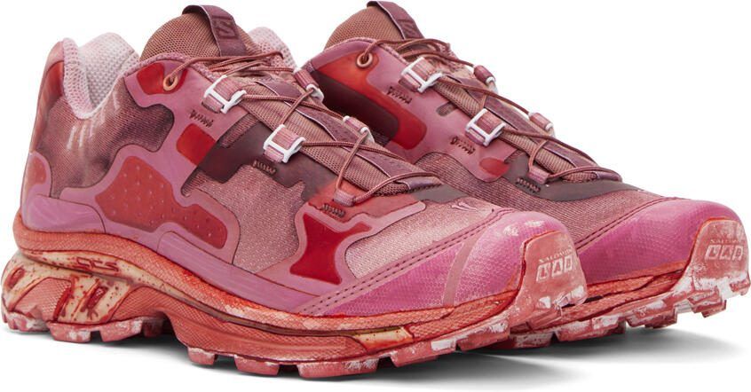 11 by Boris Bidjan Saberi Pink  Red Salomon Edition Bamba 5 Sneakers - Picture 2