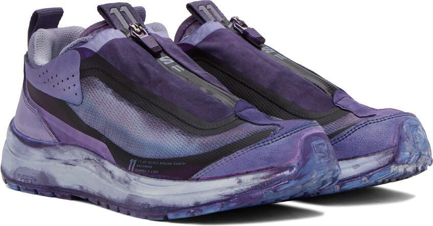 11 by Boris Bidjan Saberi Purple Salomon Edition Bamba 2 Low Sneakers - Picture 2