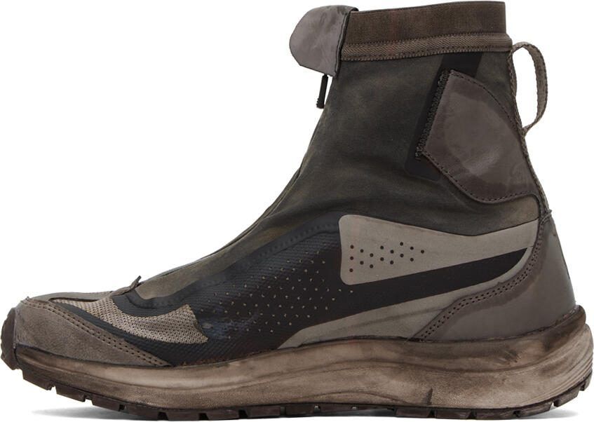 11 by Boris Bidjan Saberi Taupe Salomon Edition Bamba 2 High Sneakers - Picture 3