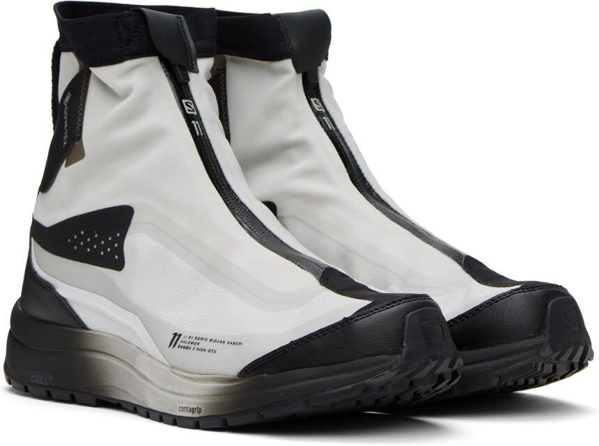 11 by Boris Bidjan Saberi White  Black Salomon Edition Bamba 2 High GTX Sneakers - Picture 2
