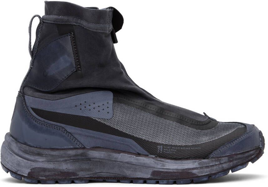 11 by Boris Bidjan Saberi Black  Navy Salomon Edition Bamba 2 GTX High Sneakers - Picture 5