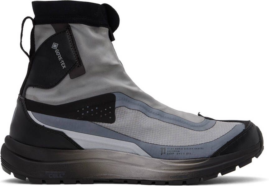11 by Boris Bidjan Saberi Gray  Black Salomon Edition Bamba 2 GTX High Sneakers - Picture 5