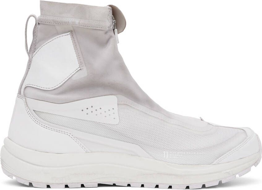 11 by Boris Bidjan Saberi Gray  White Salomon Edition Bamba 2 High Sneakers - Picture 5