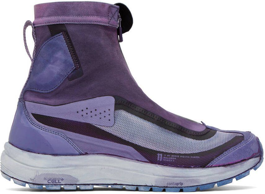 11 by Boris Bidjan Saberi Purple Salomon Edition Bamba 2 High Sneakers - Picture 5