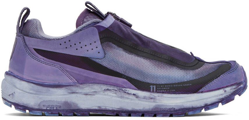 11 by Boris Bidjan Saberi Purple Salomon Edition Bamba 2 Low Sneakers - Picture 5