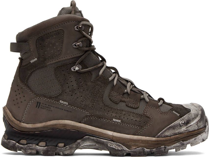 11 by Boris Bidjan Saberi Taupe Salomon Edition 2 GTX Boots - Picture 4