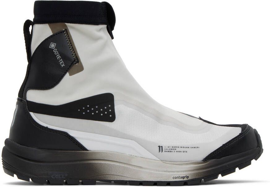 11 by Boris Bidjan Saberi White  Black Salomon Edition Bamba 2 High GTX Sneakers - Picture 5