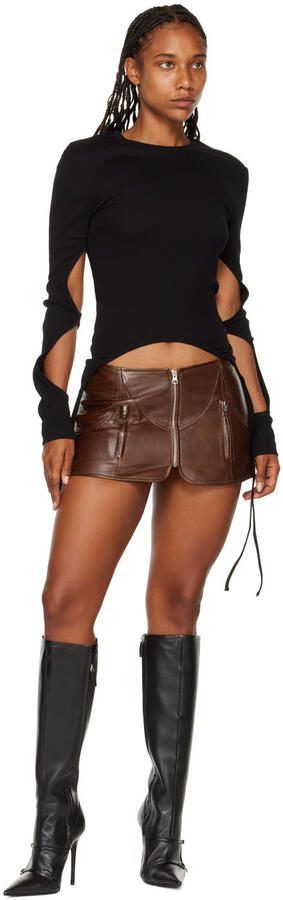 ABRA Black High Belt Boots - Picture 4