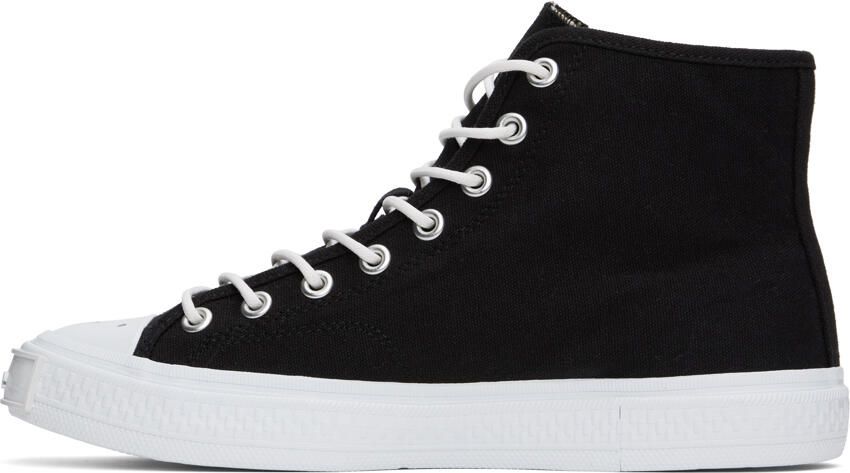 Acne Studios Black  White Canvas Sneakers - Picture 3