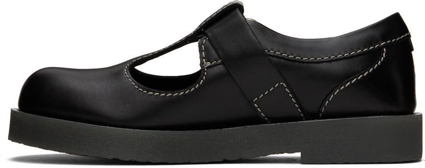 Acne Studios Black Leather Buckle Oxfords - Picture 3