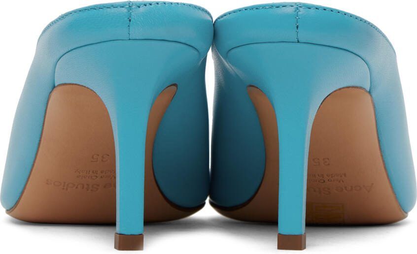 Acne Studios Blue Bow Buckle Mules