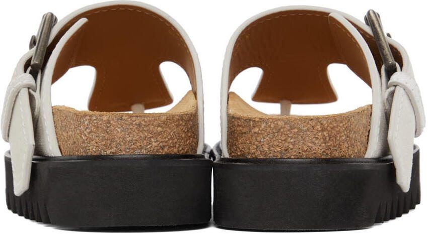 Acne Studios Off-White Leather Flat Sandals