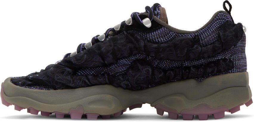 Acne Studios Purple  Black Knit Sneakers - Picture 3