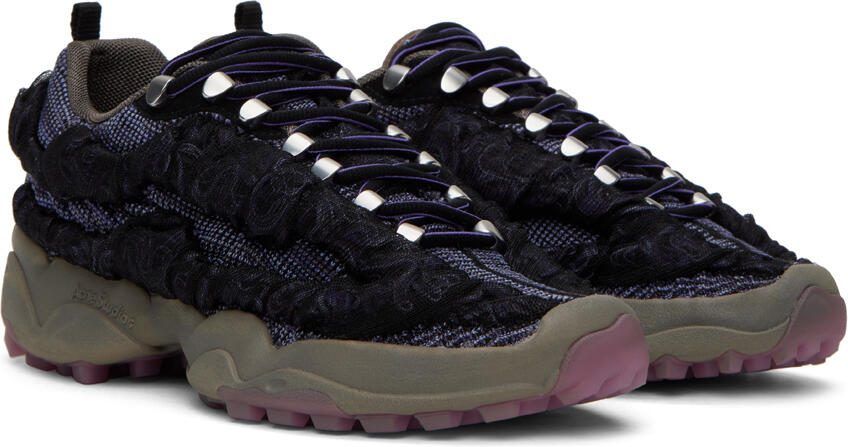 Acne Studios Purple  Black Knit Sneakers - Picture 2