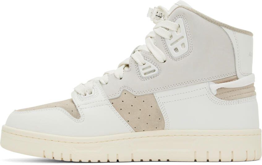 Acne Studios White  Beige Paneled Sneakers - Picture 3