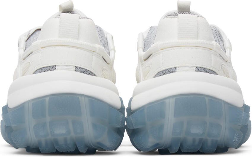Acne Studios White  Blue Lace-Up Sneakers - Picture 2