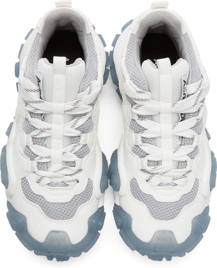 Acne Studios White  Blue Lace-Up Sneakers