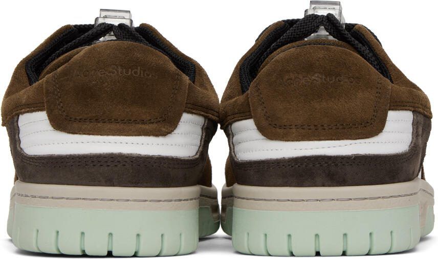 Acne Studios White  Brown Perforated Sneakers