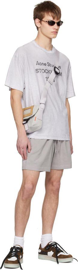 Acne Studios White  Brown Perforated Sneakers - Picture 4