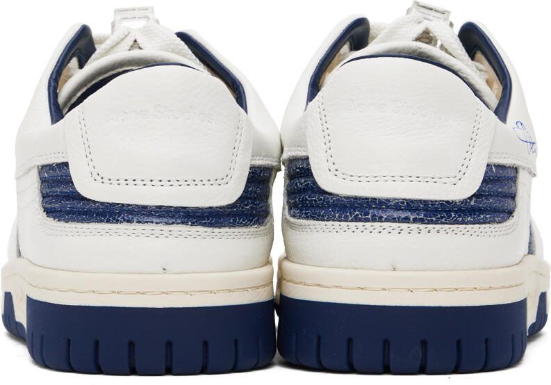 Acne Studios White  Navy Low Top Sneakers