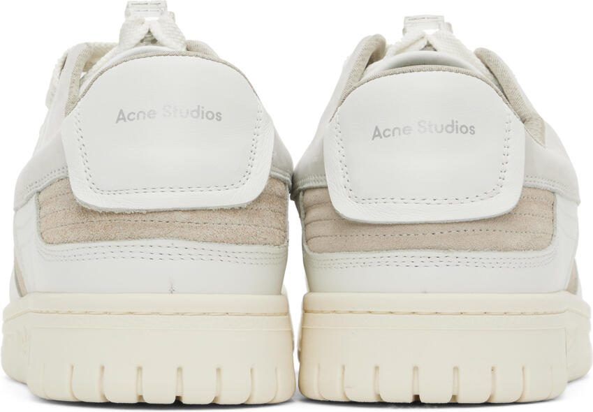 Acne Studios White  Off-White Leather Low-Top Sneakers