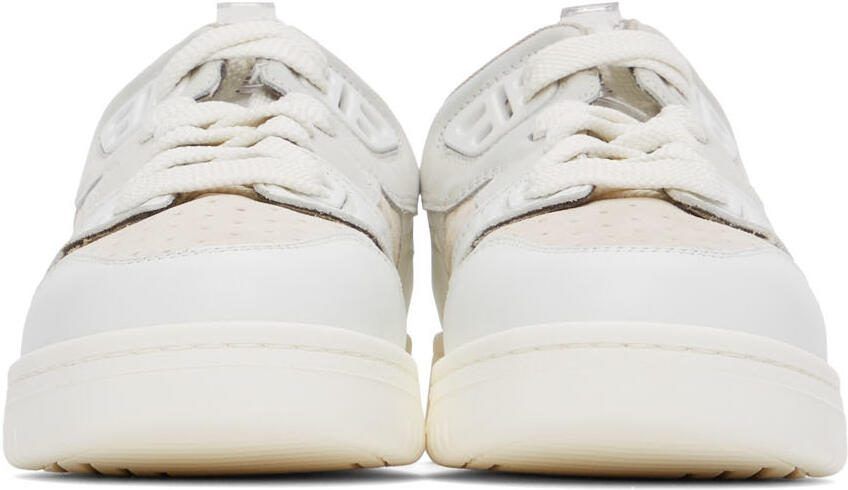 Acne Studios White  Off-White Paneled Low Top Sneakers - Picture 5