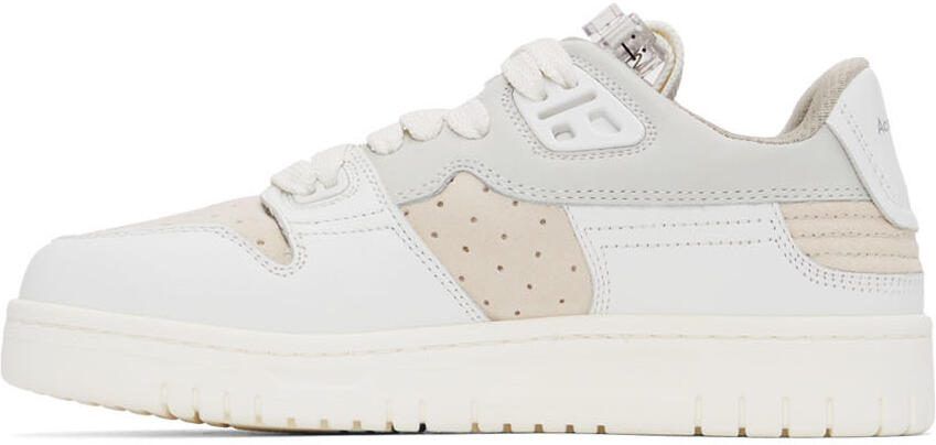 Acne Studios White  Off-White Paneled Low Top Sneakers - Picture 4