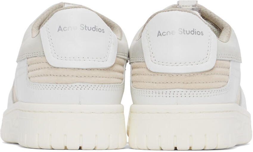Acne Studios White  Off-White Paneled Low Top Sneakers - Picture 2