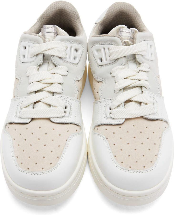Acne Studios White  Off-White Paneled Low Top Sneakers