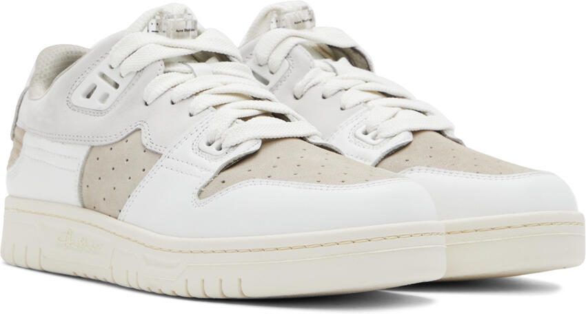 Acne Studios White Leather Low Top Sneakers - Picture 2